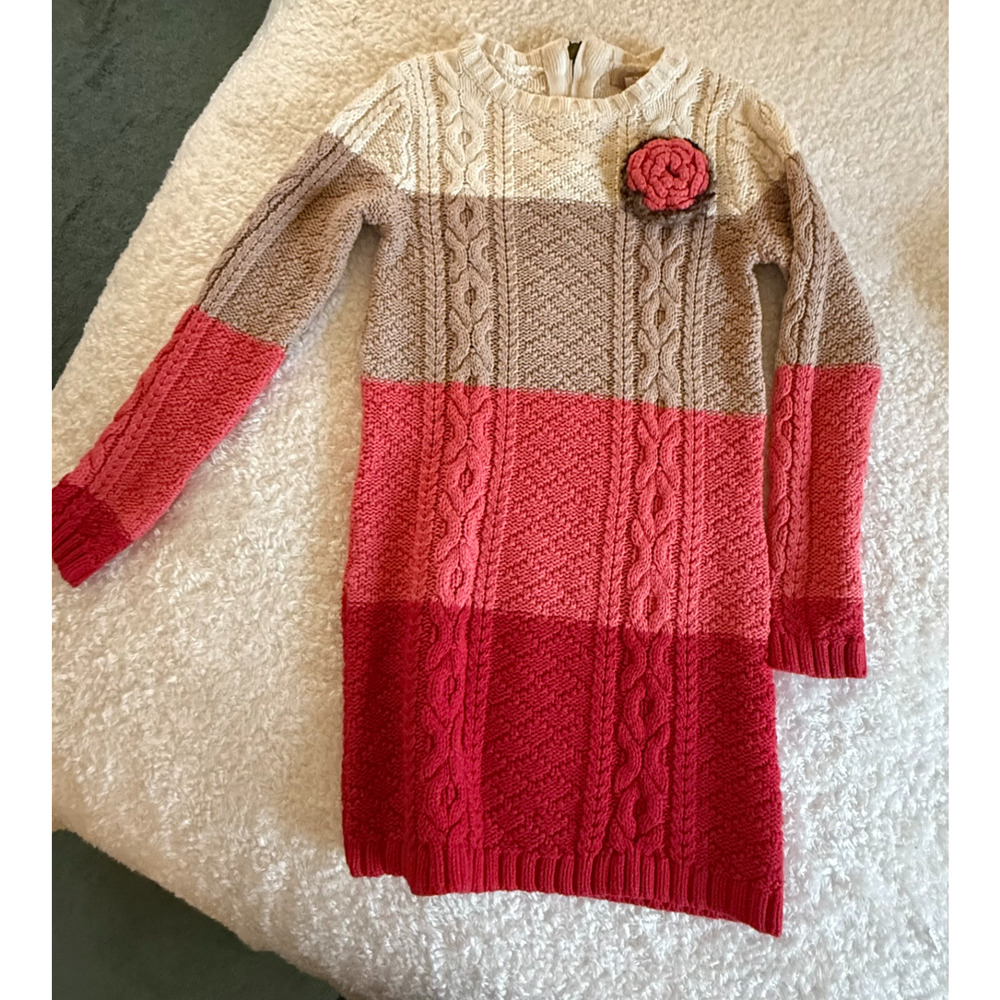 Girl Dress Size 6 Dress LOT Sweater Dress Fleece Long Sleeve Comfort Colorful - Picture 7 of 9
